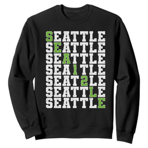 Seattle Fan 12 Athletic Number Sweatshirt City Football Game Day TS11 Black Print Your Wear