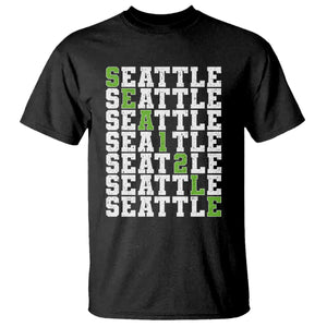 Seattle Fan 12 Athletic Number T Shirt City Football Game Day TS11 Black Print Your Wear