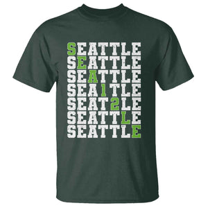 Seattle Fan 12 Athletic Number T Shirt City Football Game Day TS11 Dark Forest Green Print Your Wear