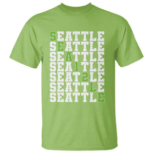 Seattle Fan 12 Athletic Number T Shirt City Football Game Day TS11 Lime Print Your Wear