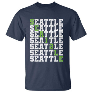 Seattle Fan 12 Athletic Number T Shirt City Football Game Day TS11 Navy Print Your Wear