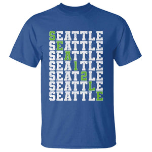 Seattle Fan 12 Athletic Number T Shirt City Football Game Day TS11 Royal Blue Print Your Wear
