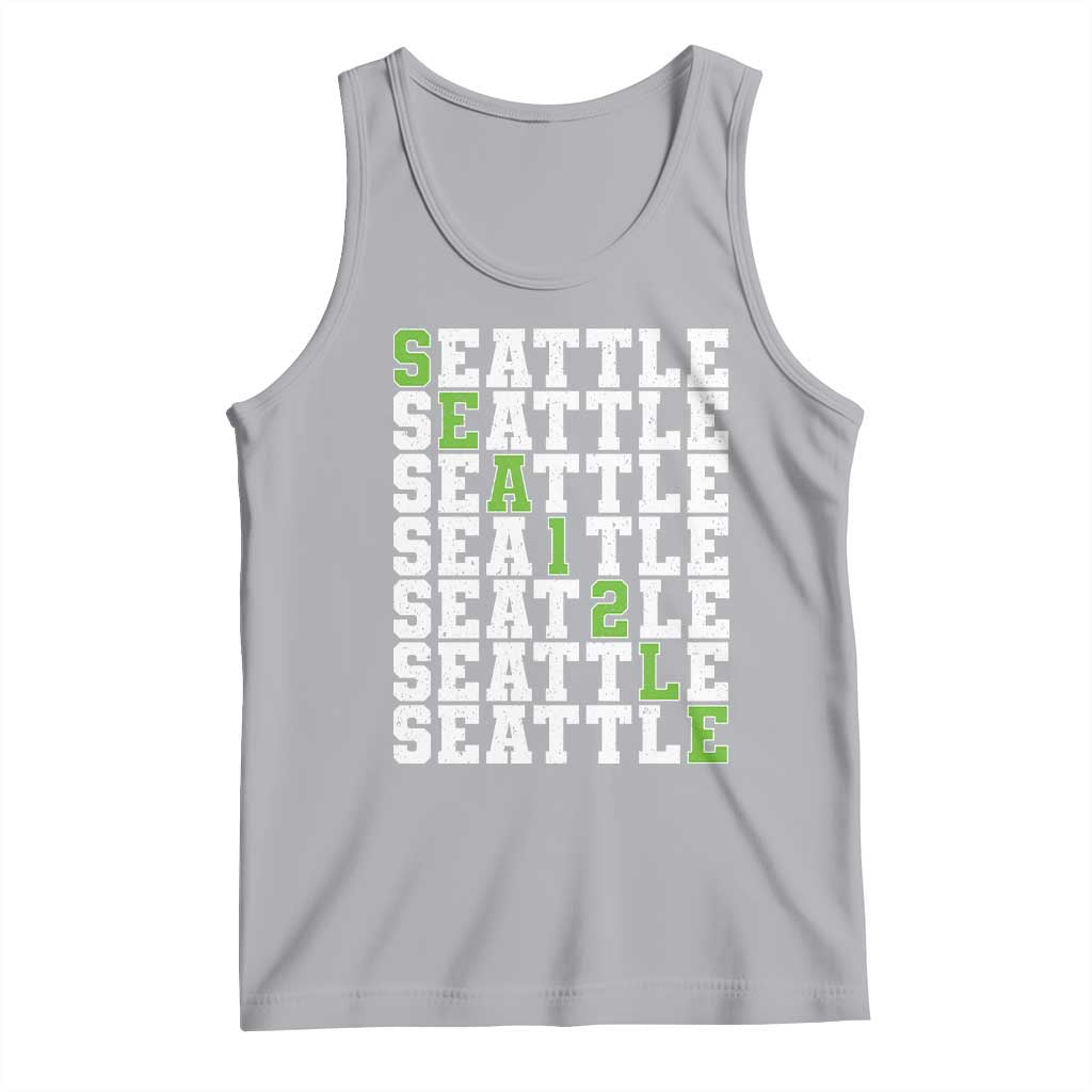 Seattle Fan 12 Athletic Number Tank Top City Football Game Day TS11 Athletic Heather Print Your Wear