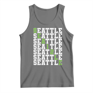 Seattle Fan 12 Athletic Number Tank Top City Football Game Day TS11 Black Heather Print Your Wear