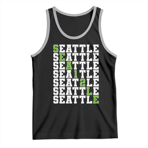 Seattle Fan 12 Athletic Number Tank Top City Football Game Day TS11 Black Athletic Heather Print Your Wear