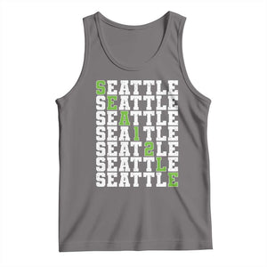 Seattle Fan 12 Athletic Number Tank Top City Football Game Day TS11 Deep Heather Print Your Wear