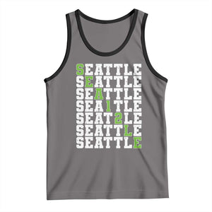 Seattle Fan 12 Athletic Number Tank Top City Football Game Day TS11 Deep Heather Black Print Your Wear