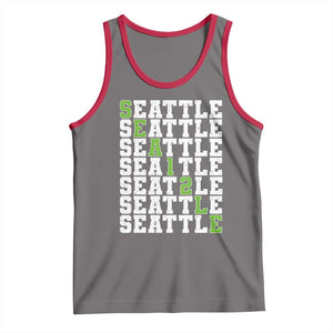 Seattle Fan 12 Athletic Number Tank Top City Football Game Day TS11 Deep Heather Red Print Your Wear