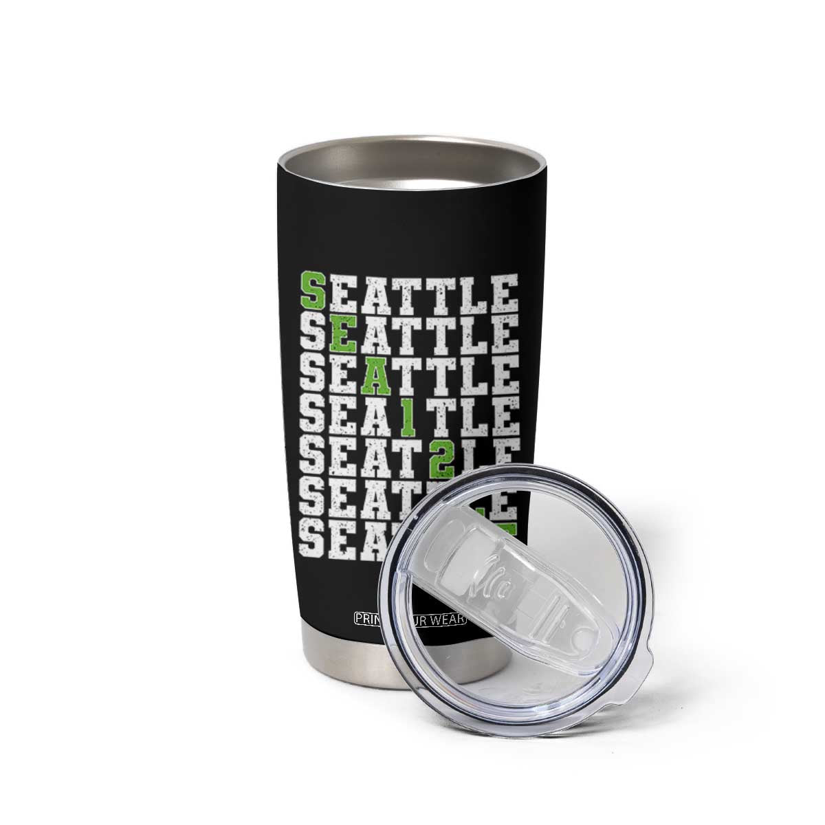 Seattle Fan 12 Athletic Number Tumbler Cup City Football Game Day TS11 Print Your Wear