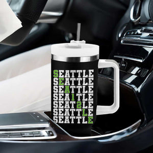 Seattle Fan 12 Athletic Number Tumbler With Handle City Football Game Day TS11 Print Your Wear