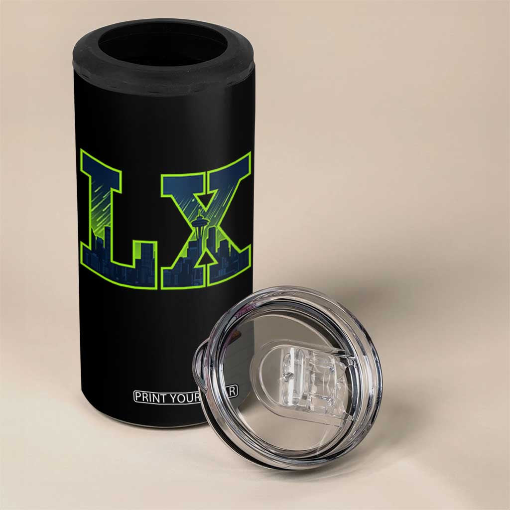 Seattle LX Game Day Washington Space Needle Skyline 4 in 1 Can Cooler Tumbler TS11 Print Your Wear