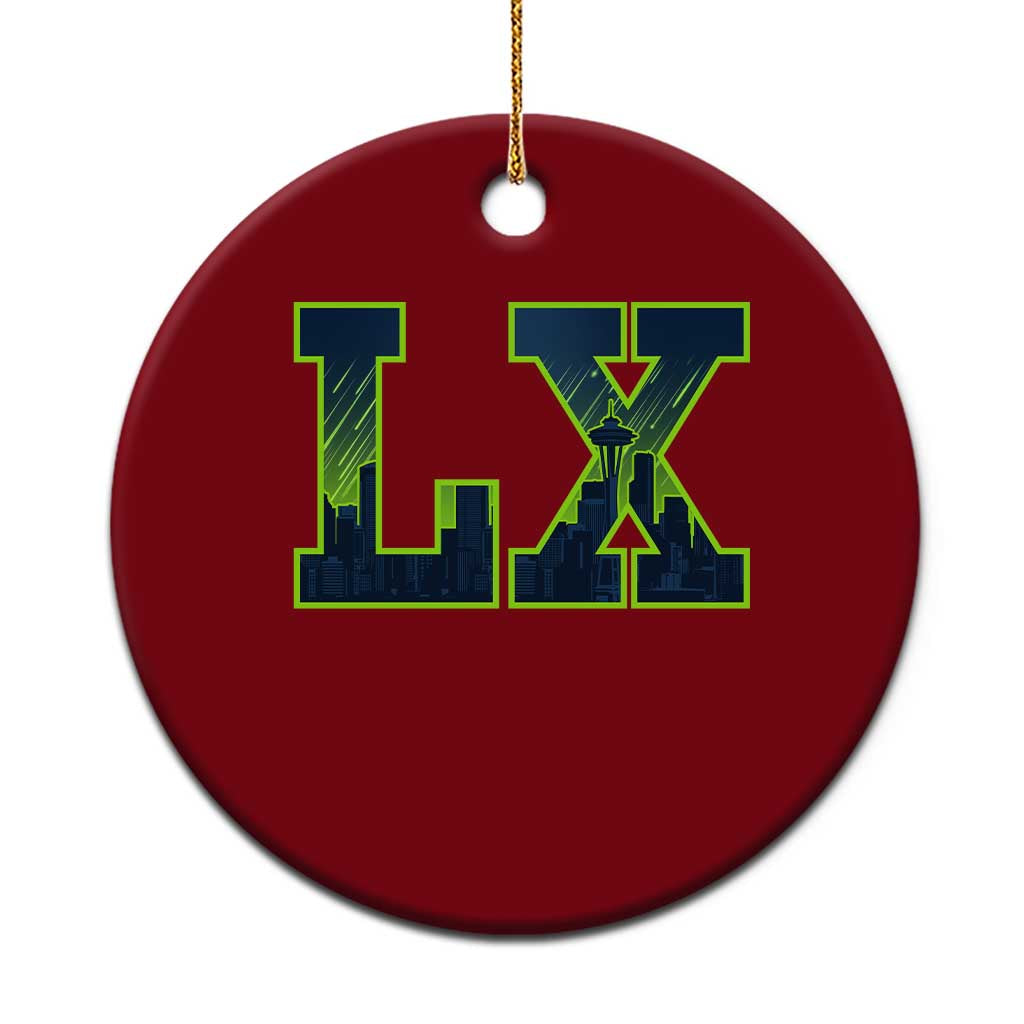 Seattle LX Game Day Washington Space Needle Skyline Ceramic Ornament TS11 1pc Red Print Your Wear
