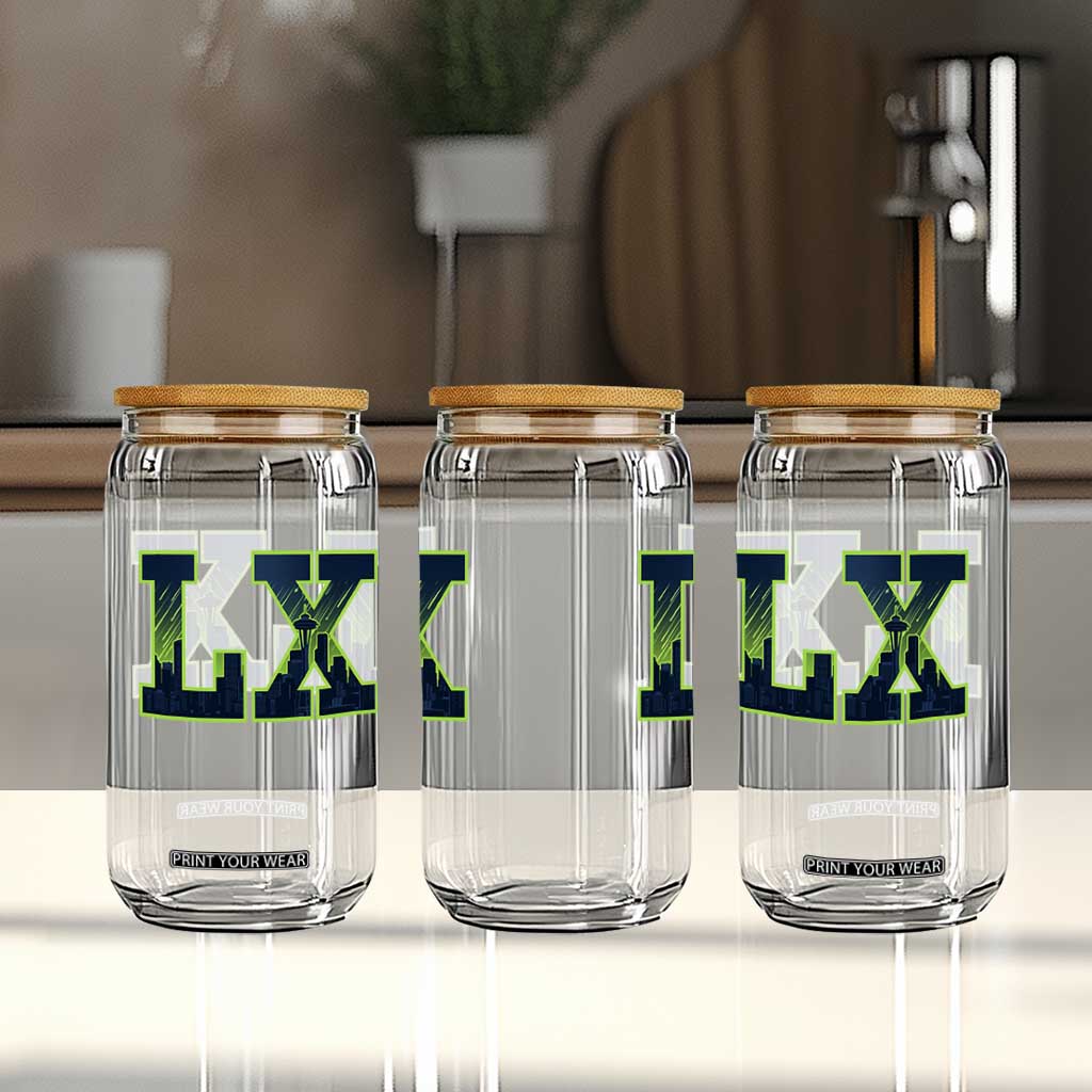 Seattle LX Game Day Washington Space Needle Skyline Glass Can TS11 Print Your Wear