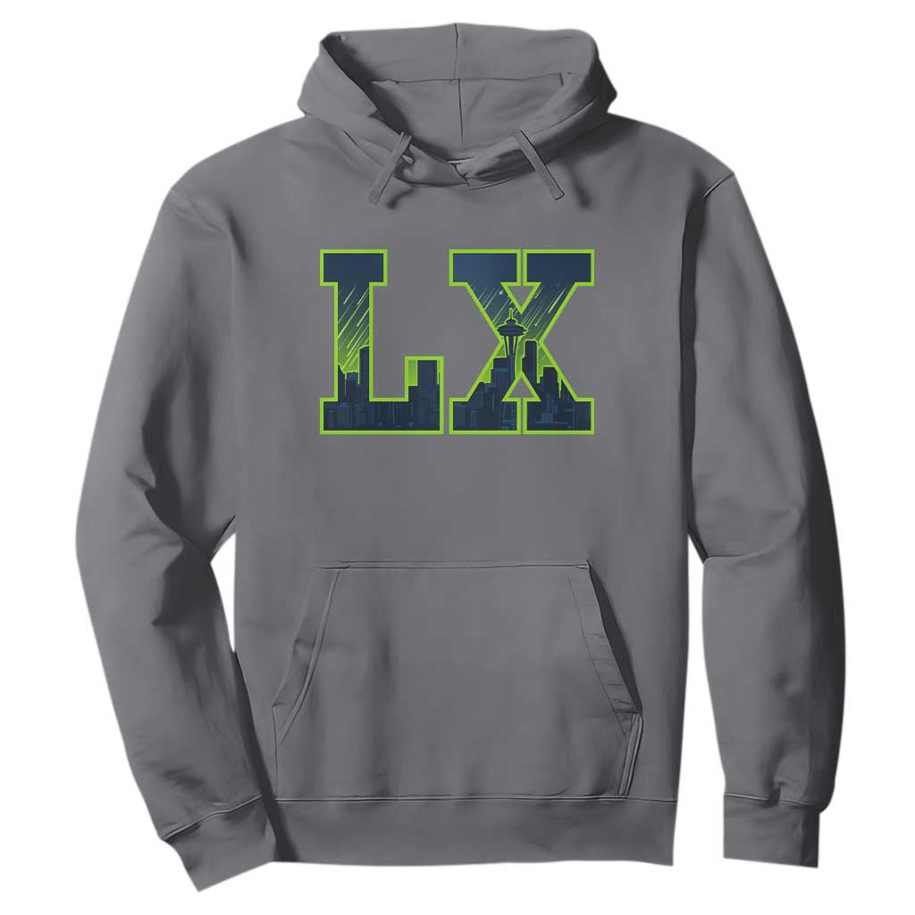 Seattle LX Game Day Washington Space Needle Skyline Hoodie TS11 Charcoal Print Your Wear