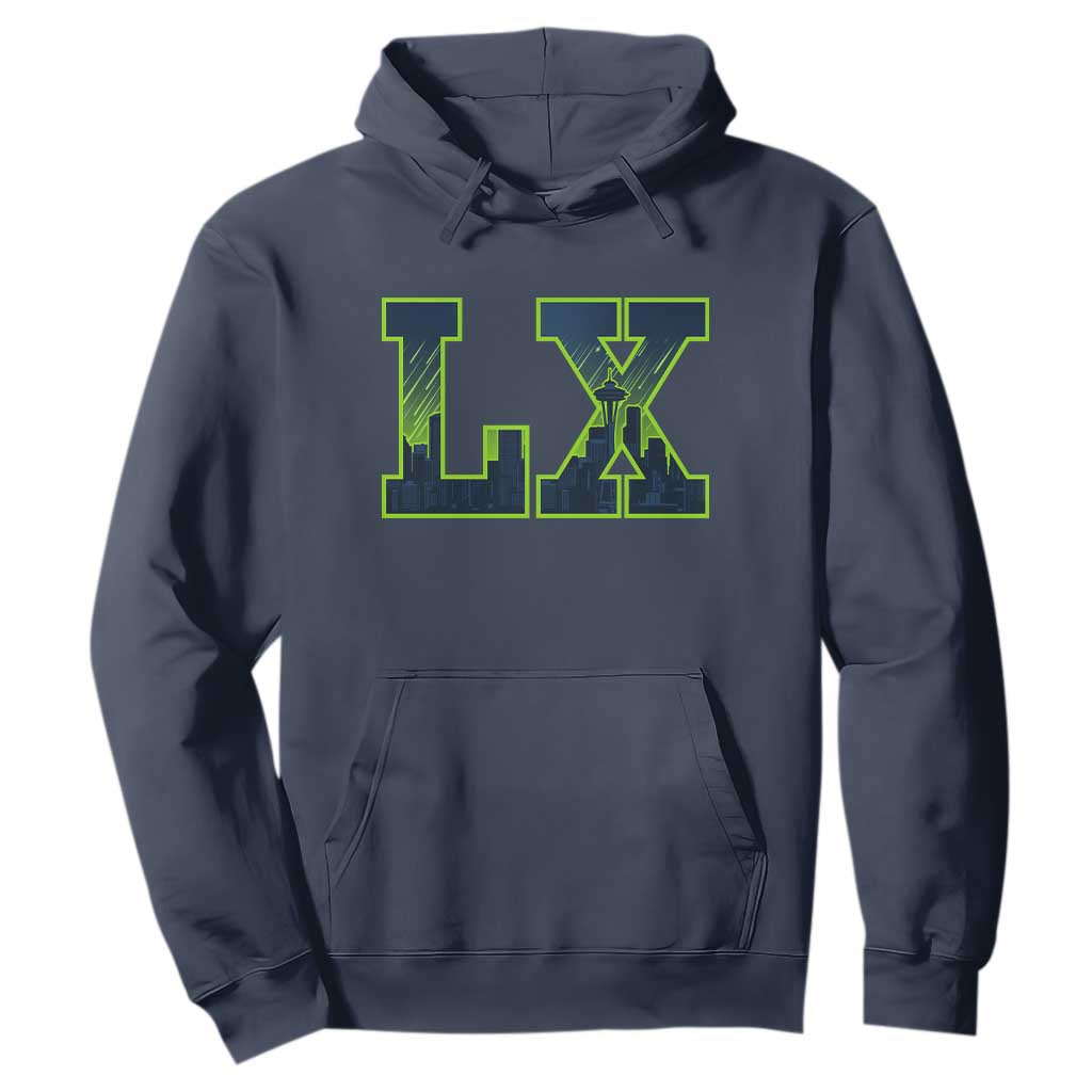 Seattle LX Game Day Washington Space Needle Skyline Hoodie TS11 Navy Print Your Wear