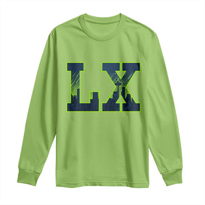Seattle LX Game Day Washington Space Needle Skyline Long Sleeve Shirt TS11 Lime Print Your Wear