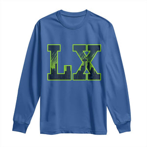 Seattle LX Game Day Washington Space Needle Skyline Long Sleeve Shirt TS11 Royal Blue Print Your Wear