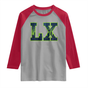 Seattle LX Game Day Washington Space Needle Skyline Raglan Shirt TS11 Sport Gray Red Print Your Wear