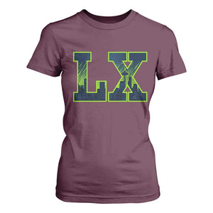 Seattle LX Game Day Washington Space Needle Skyline T Shirt For Women TS11 Maroon Print Your Wear
