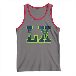 Seattle LX Game Day Washington Space Needle Skyline Tank Top TS11 Deep Heather Red Print Your Wear