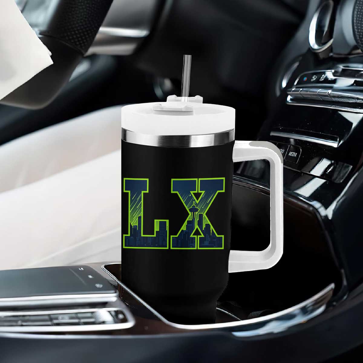 Seattle LX Game Day Washington Space Needle Skyline Tumbler With Handle TS11 Print Your Wear