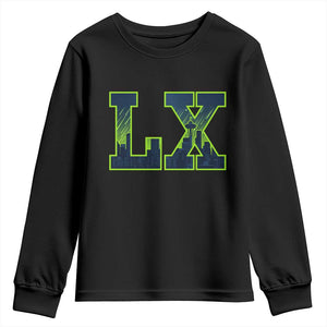 Seattle LX Game Day Washington Space Needle Skyline Youth Sweatshirt TS11 Black Print Your Wear