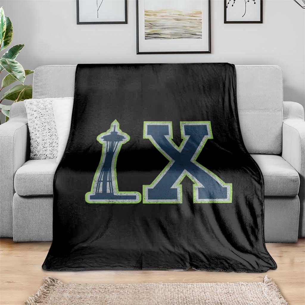 Seattle LX Game Day Washington Space Needle Sport Fan Throw Blanket TS11 Print Your Wear