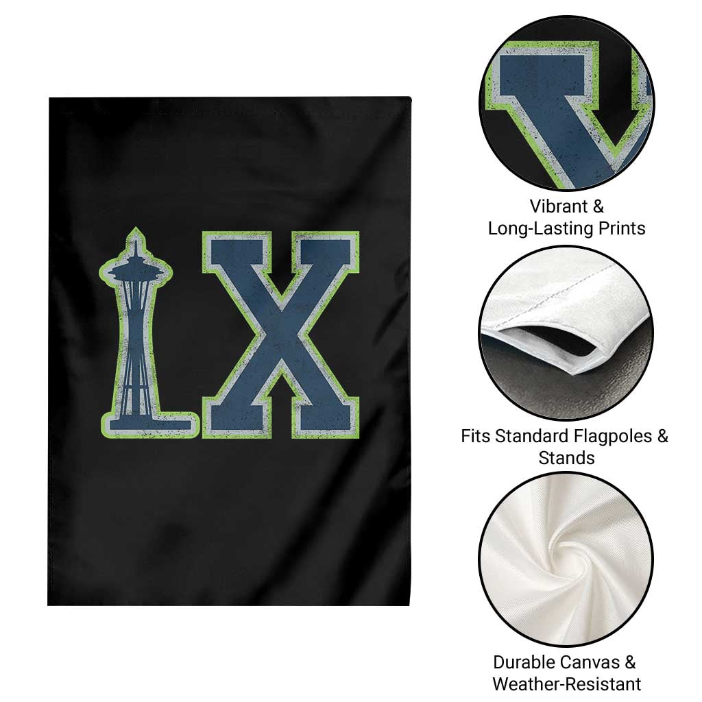Seattle LX Game Day Washington Space Needle Sport Fan Garden Flag TS11 Print Your Wear