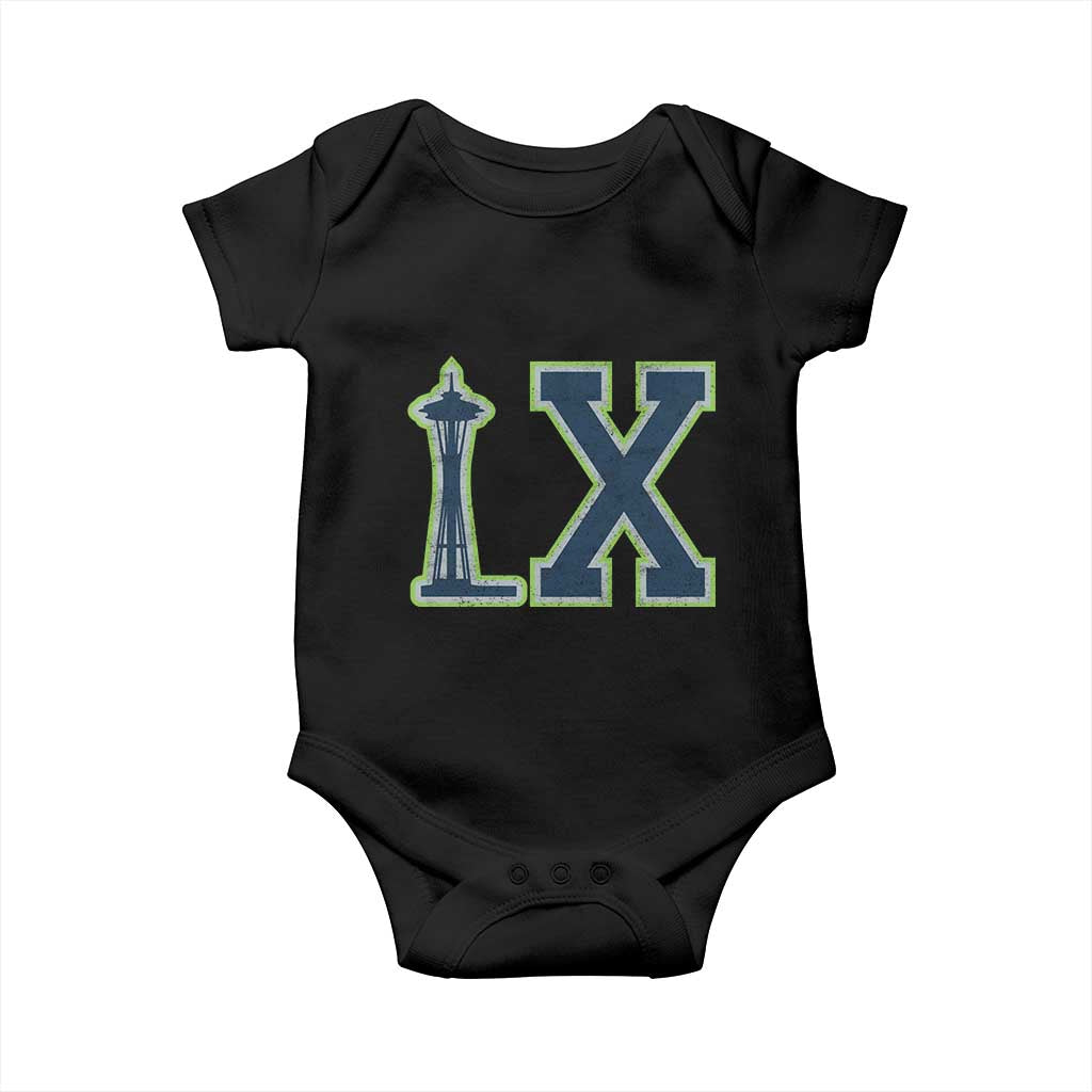 Seattle LX Game Day Washington Space Needle Sport Fan Baby Onesie TS11 Black Print Your Wear