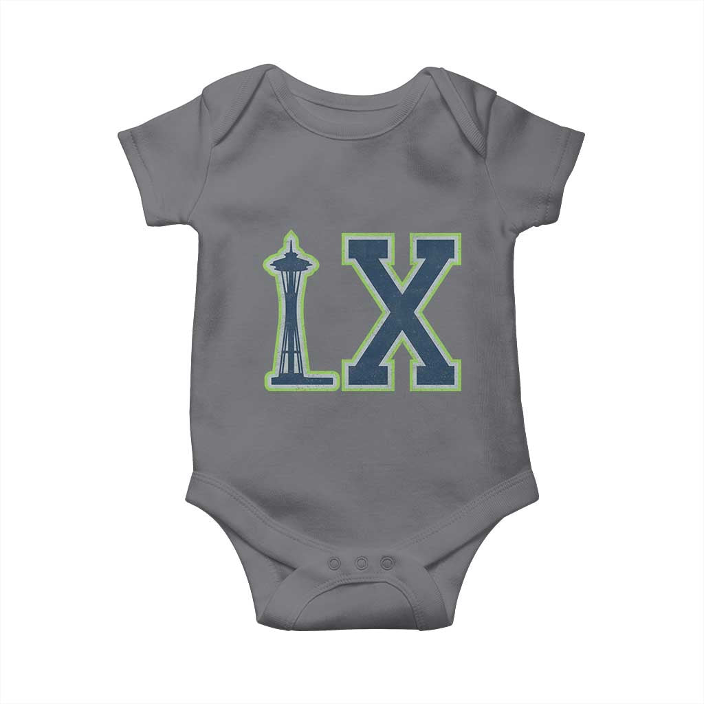 Seattle LX Game Day Washington Space Needle Sport Fan Baby Onesie TS11 Charcoal Print Your Wear