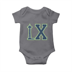 Seattle LX Game Day Washington Space Needle Sport Fan Baby Onesie TS11 Charcoal Print Your Wear