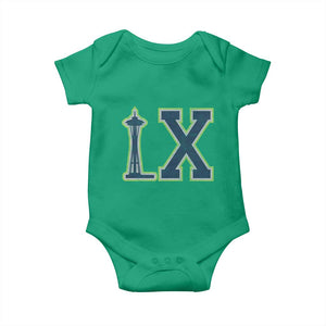 Seattle LX Game Day Washington Space Needle Sport Fan Baby Onesie TS11 Irish Green Print Your Wear