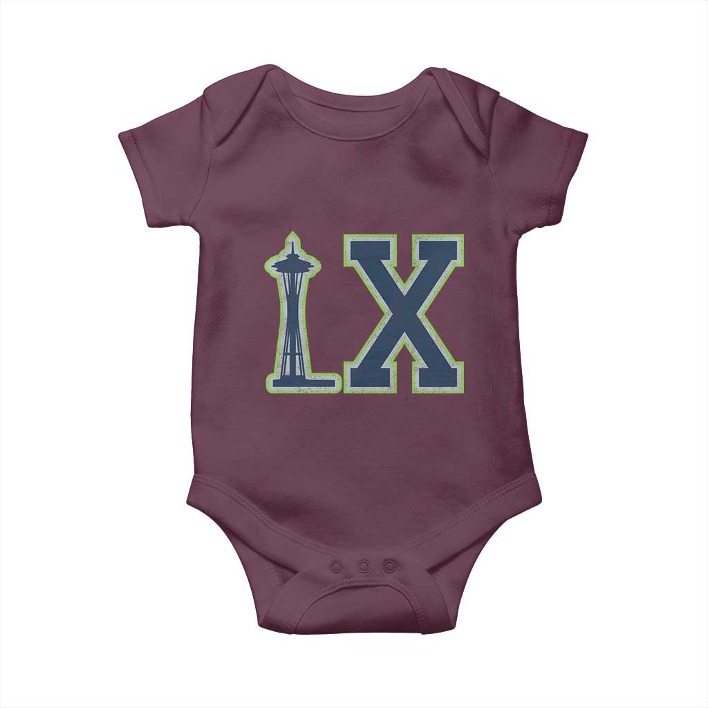 Seattle LX Game Day Washington Space Needle Sport Fan Baby Onesie TS11 Maroon Print Your Wear