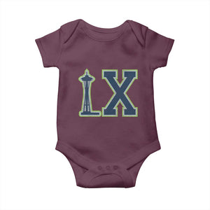 Seattle LX Game Day Washington Space Needle Sport Fan Baby Onesie TS11 Maroon Print Your Wear