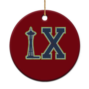 Seattle LX Game Day Washington Space Needle Sport Fan Ceramic Ornament TS11 1pc Red Print Your Wear