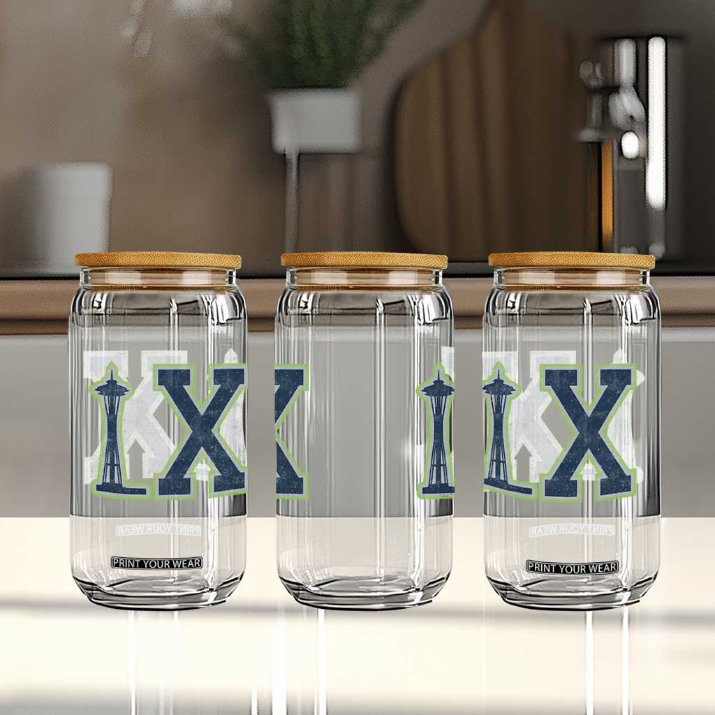 Seattle LX Game Day Washington Space Needle Sport Fan Glass Can TS11 Print Your Wear