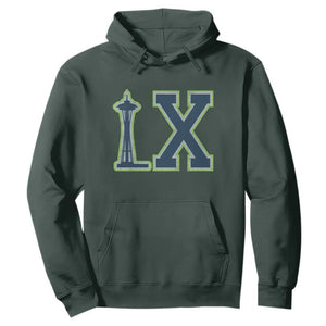 Seattle LX Game Day Washington Space Needle Sport Fan Hoodie TS11 Dark Forest Green Print Your Wear