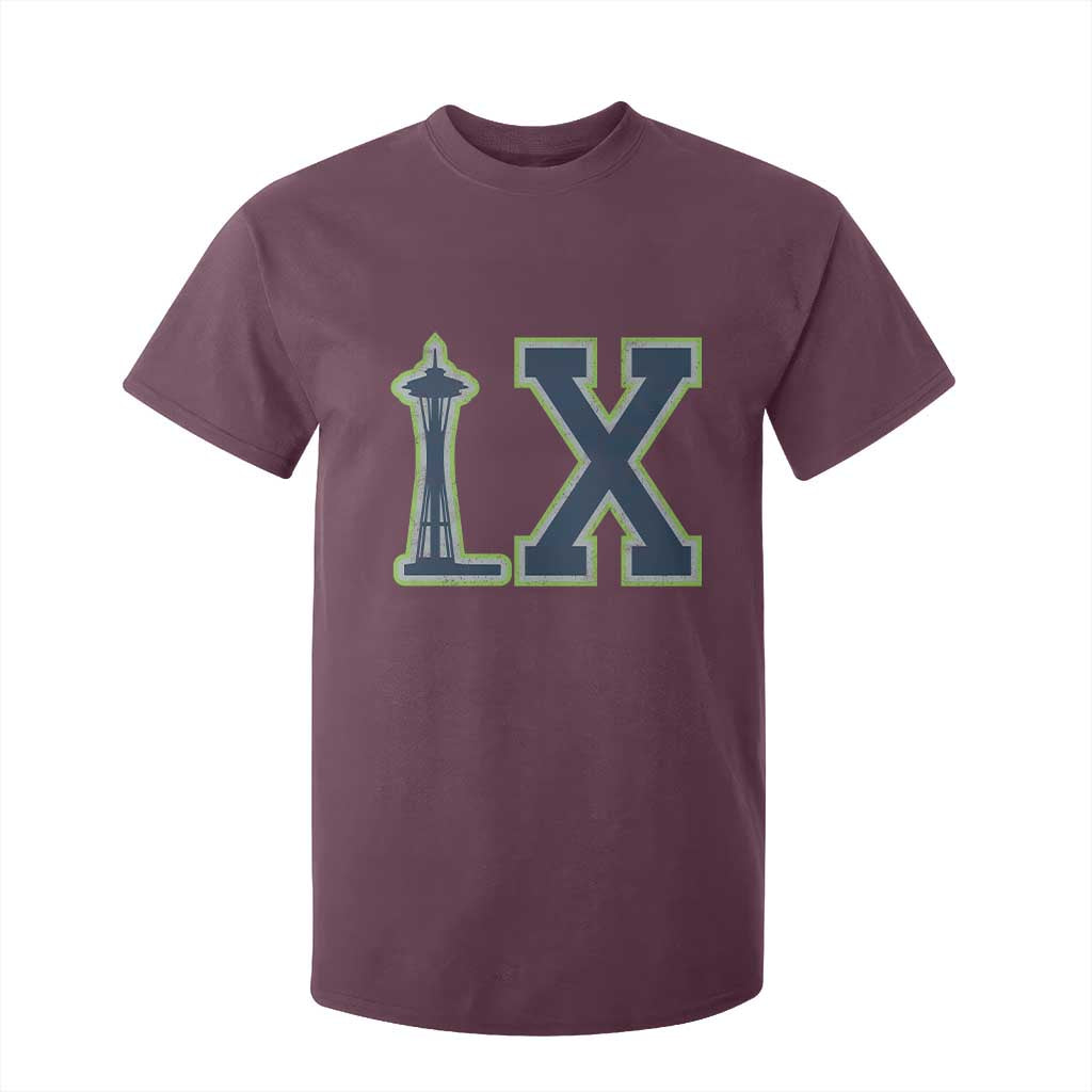 Seattle LX Game Day Washington Space Needle Sport Fan T Shirt For Kid TS11 Maroon Print Your Wear