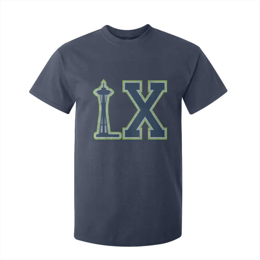 Seattle LX Game Day Washington Space Needle Sport Fan T Shirt For Kid TS11 Navy Print Your Wear