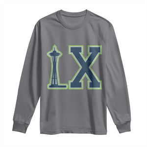 Seattle LX Game Day Washington Space Needle Sport Fan Long Sleeve Shirt TS11 Charcoal Print Your Wear