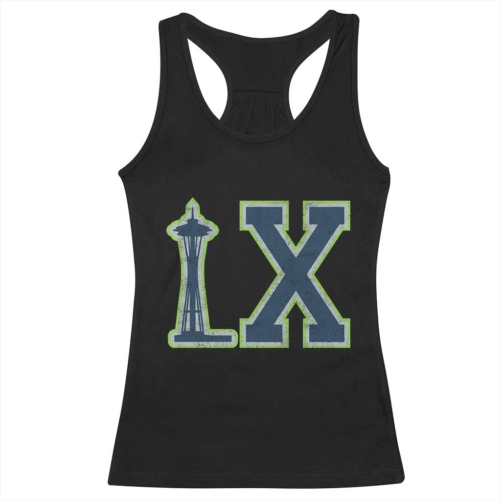 Seattle LX Game Day Washington Space Needle Sport Fan Racerback Tank Top TS11 Black Print Your Wear
