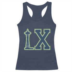 Seattle LX Game Day Washington Space Needle Sport Fan Racerback Tank Top TS11 Navy Print Your Wear