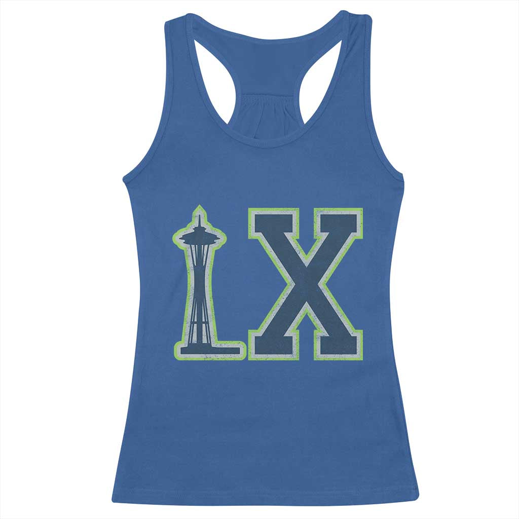 Seattle LX Game Day Washington Space Needle Sport Fan Racerback Tank Top TS11 Royal Blue Print Your Wear