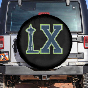 Seattle LX Game Day Washington Space Needle Sport Fan Spare Tire Cover TS11 No hole Black Print Your Wear