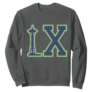 Seattle LX Game Day Washington Space Needle Sport Fan Sweatshirt TS11 Dark Heather Print Your Wear