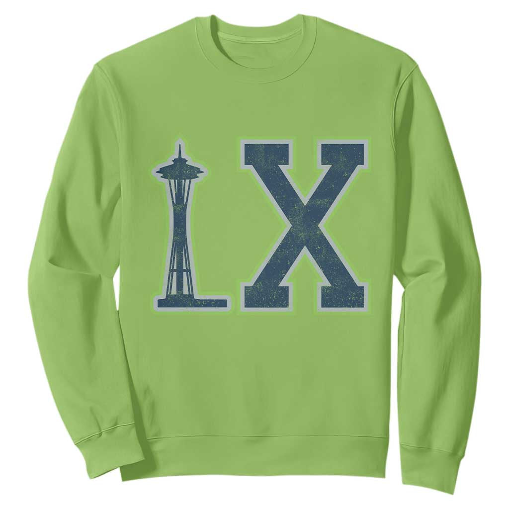 Seattle LX Game Day Washington Space Needle Sport Fan Sweatshirt TS11 Lime Print Your Wear