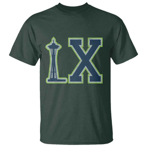 Seattle LX Game Day Washington Space Needle Sport Fan T Shirt TS11 Dark Forest Green Print Your Wear