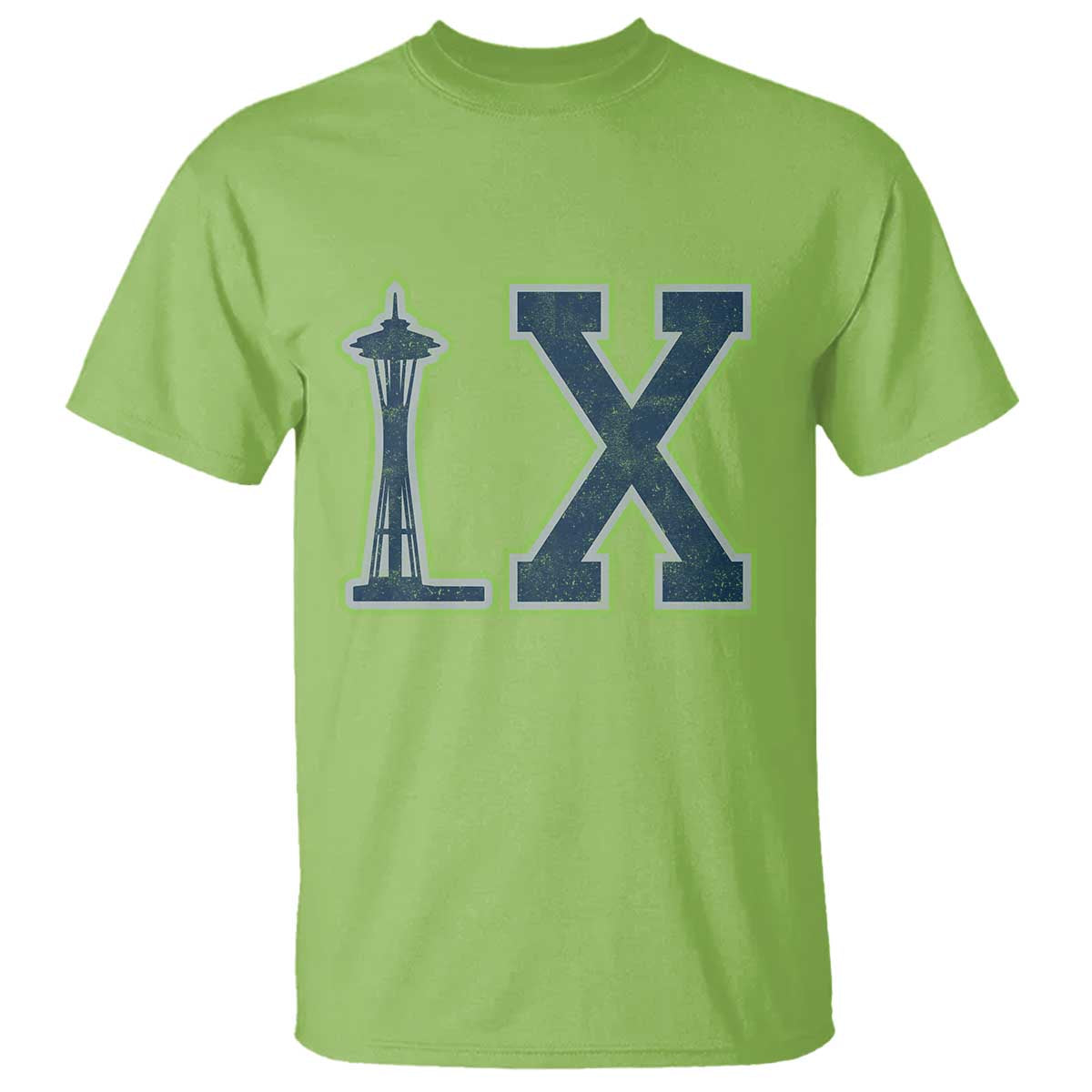 Seattle LX Game Day Washington Space Needle Sport Fan T Shirt TS11 Lime Print Your Wear
