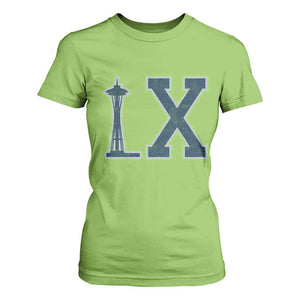 Seattle LX Game Day Washington Space Needle Sport Fan T Shirt For Women TS11 Lime Print Your Wear