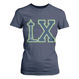 Seattle LX Game Day Washington Space Needle Sport Fan T Shirt For Women TS11 Navy Print Your Wear